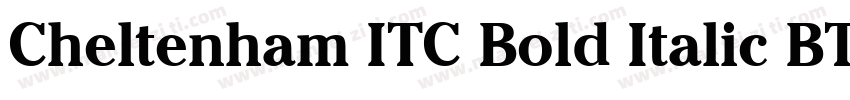 Cheltenham ITC Bold Italic BT字体转换